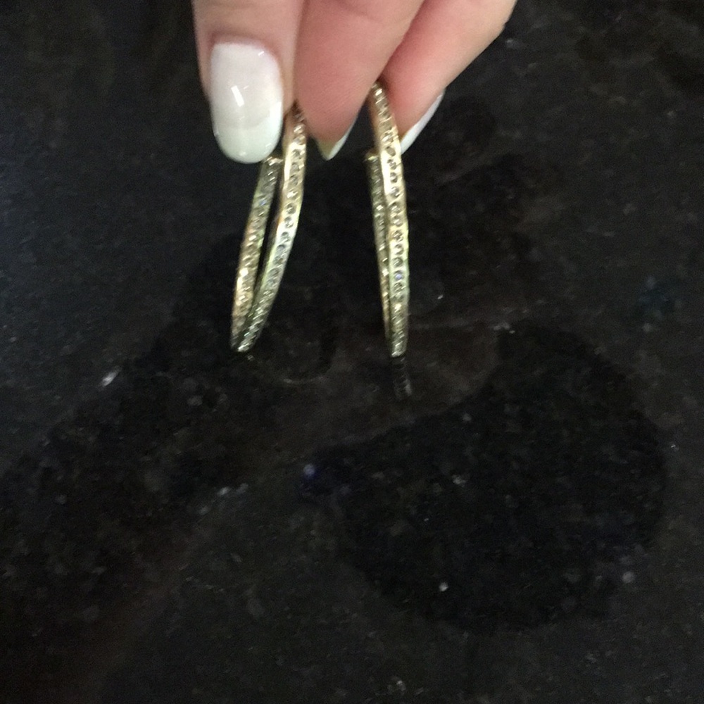 tat2  earrings w stones,,Worn once